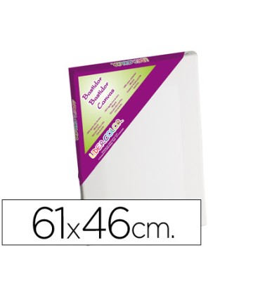 Bastidor lidercolor 12p lienzo grapado lateral algodon 100 marco pawlonia 18x38 cm bordes madera 61x46 cm