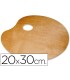 Paleta madera lidercolor ovalada tamano 20x30 cm grosor 03 cm zurdos