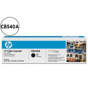 Toner hp cb540a color laserjet cp 1215 cp 1515 cp 1518 negro with colorsphere 2200pag 