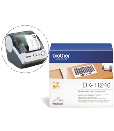 Etiqueta brother dk11240 para impresoras de etiquetas ql multiproposito 102x51mm 600 etiquetas 