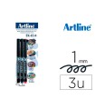 Rotulador artline retroproyeccion punta fibra permanente ek-854 1 mm -blister de 3 (1-ne 1-az 1-ro)