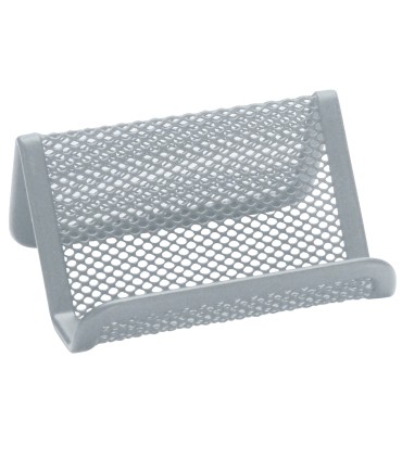 Portatarjetas q connect metalico plata 11x75x5 cm