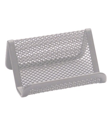 Portatarjetas q connect metalico plata 11x75x5 cm