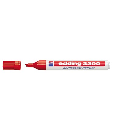 Rotulador edding marcador 3300 n2 rojo punta biselada recargable