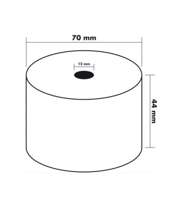 Rollo sumadora q connect electro 44 mm ancho x 70 mm diametro sin bisfenol a