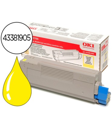 Toner oki c5600 5700 amarillo 2000 pag 