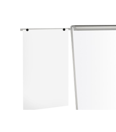 Pizarra blanca q connect con tripode 90x70x195cm y brazos extensibles para conferencias superficie laminada