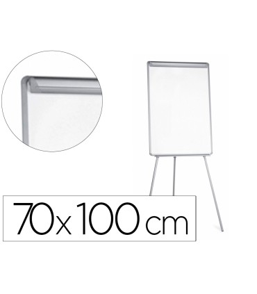 Pizarra blanca q connect con tripode 90x70x195cm para convenciones superficie lacadamagnetica escritura directa