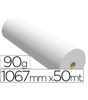 Papel reprografia para plotter 1067mmx50mt 90gr impresion ink jet