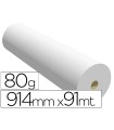 Papel reprografia para plotter 914mmx91mt 80gr impresion ink-jet