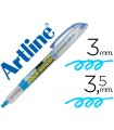 Rotulador artline fluorescente ek-640 azul punta biselada