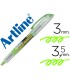 Rotulador artline fluorescente ek 640 verde punta biselada