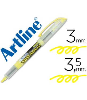 Rotulador artline fluorescente ek 640 amarillo punta biselada