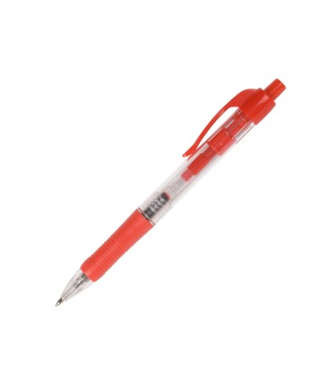 Boligrafo q connect retractil con sujecion de caucho tinta aceite 07 mm color rojo