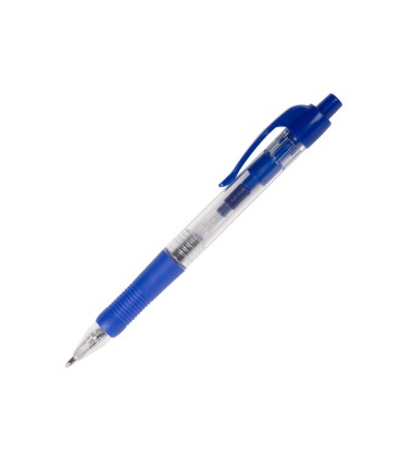 Boligrafo q connect retractil con sujecion de caucho tinta aceite 07 mm color azul