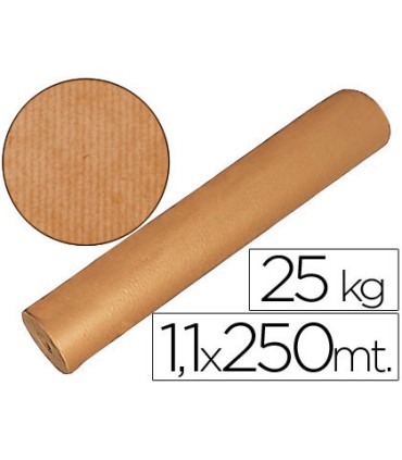 Papel kraft marron bobina 110 mt x 250 mt especial para embalaje