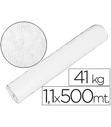 Papel kraft blanco bobina 110 mt x 500 mt especial para embalaje