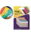 Banderitas separadoras rigidas dispensador 4 colores post-it index 686f-1 grandes 24 banderitas