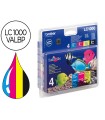 Ink-jet brother lc-1000 pack negro/cian/magenta y amarillo