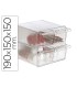 Archicubo archivo 2000 4 cajones organizador modular plastico 190x150x150 mm incluye 2 clips de sujecion