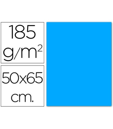 Cartulina guarro azul maldivas 50x65 cm 185 gr