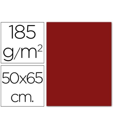 Cartulina guarro granate 50x65 cm 185 gr