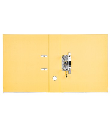 Archivador de palanca liderpapel folio documenta forrado pvc con rado lomo 75mm amarillo compresor metalico