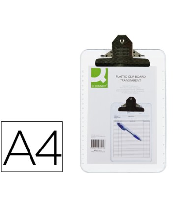 Portanotas q connect plastico transparente din a4 4 mm