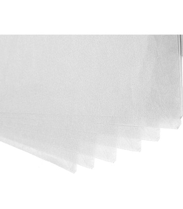 Papel seda liderpapel blanco 52x76 cm 18 gr paquete de 25 hojas