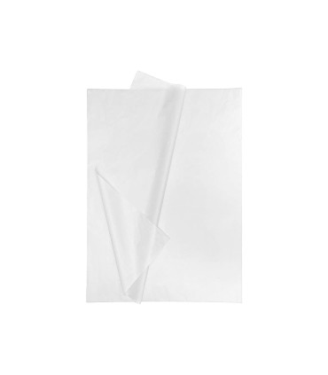 Papel seda liderpapel blanco 52x76 cm 18 gr paquete de 25 hojas