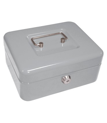 Caja caudales q connect 8 200x160x90 mm plata con portamonedas