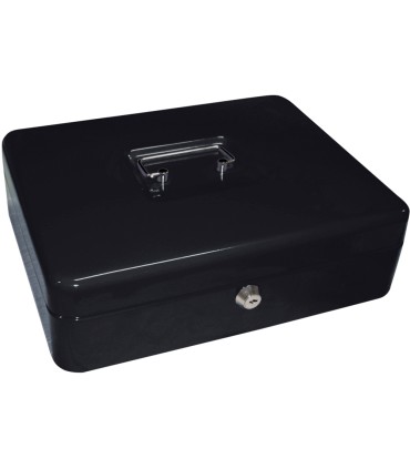 Caja caudales q connect 12 300x240x90 mm negra con portamonedas