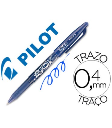 Boligrafo pilot frixion borrable azul