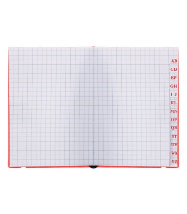 Libreta indice liderpapel similpiel a7 120 hojas 70g m2 color rojo