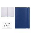 Libreta indice liderpapel similpiel a6 120 hojas 70g/m2 color azul