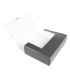 Carpeta proyectos liderpapel folio lomo 90mm carton gofrado gris