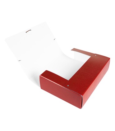 Carpeta proyectos liderpapel folio lomo 90mm carton gofrado roja