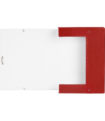 Carpeta proyectos liderpapel folio lomo 90mm carton gofrado roja