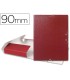 Carpeta proyectos liderpapel folio lomo 90mm carton gofrado roja