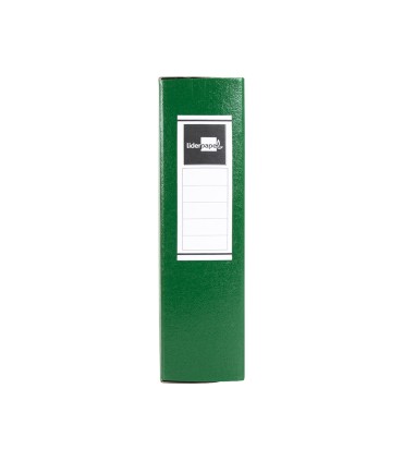 Carpeta proyectos liderpapel folio lomo 90mm carton gofrado verde