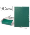 Carpeta proyectos liderpapel folio lomo 90mm carton gofrado verde