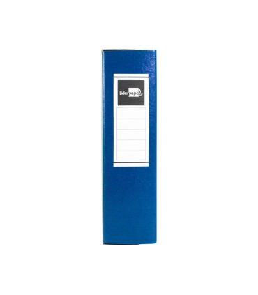 Carpeta proyectos liderpapel folio lomo 90mm carton gofrado azul