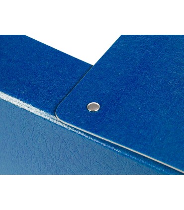 Carpeta proyectos liderpapel folio lomo 90mm carton gofrado azul