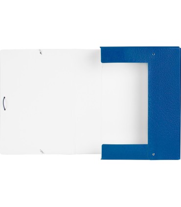 Carpeta proyectos liderpapel folio lomo 90mm carton gofrado azul