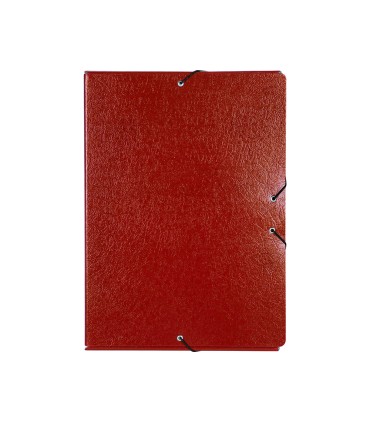 Carpeta proyectos liderpapel folio lomo 70mm carton gofrado roja