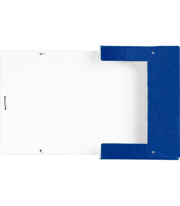 Carpeta proyectos liderpapel folio lomo 70mm carton gofrado azul