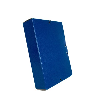 Carpeta proyectos liderpapel folio lomo 70mm carton gofrado azul