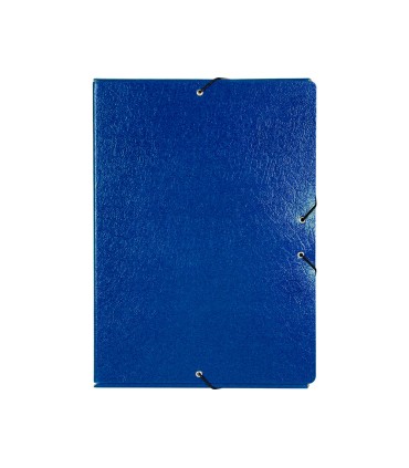 Carpeta proyectos liderpapel folio lomo 70mm carton gofrado azul