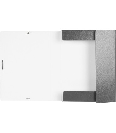 Carpeta proyectos liderpapel folio lomo 50mm carton gofrado gris