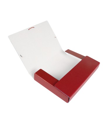 Carpeta proyectos liderpapel folio lomo 50mm carton gofrado roja